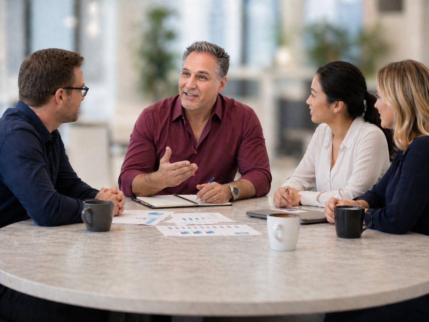 Rod Barnett leading a client consultation